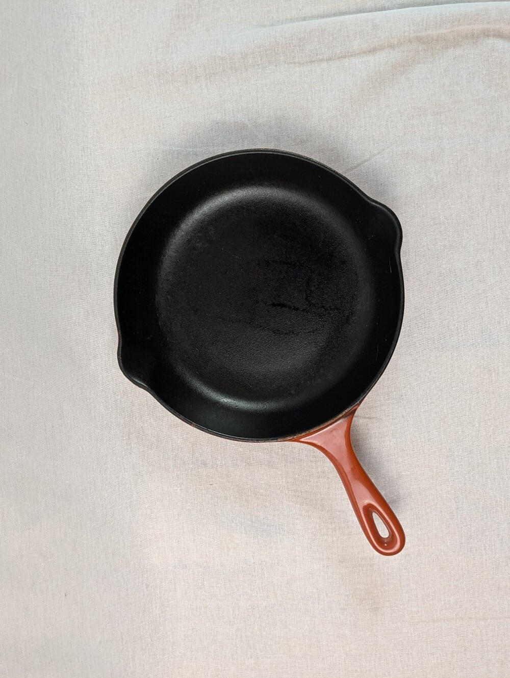 Vintage Le Creuset Cast Iron Skillet #23 Burnt Orange Made in France - Picture 2 of 4